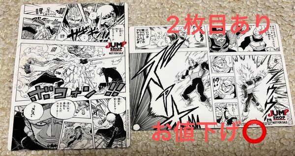 ONEPIECE ワンピース ドラゴンボール ジャンプショップ 名場面 スタンプラリー台紙 限定ビックマグネット