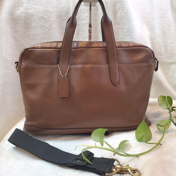 COACH ビジネスバッグ ブリーフケース レザー ショルダーバッグ 2WAY