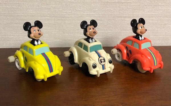 TOMY HERBIE MICKEY 3pieces Disney productions MADE IN JAPAN