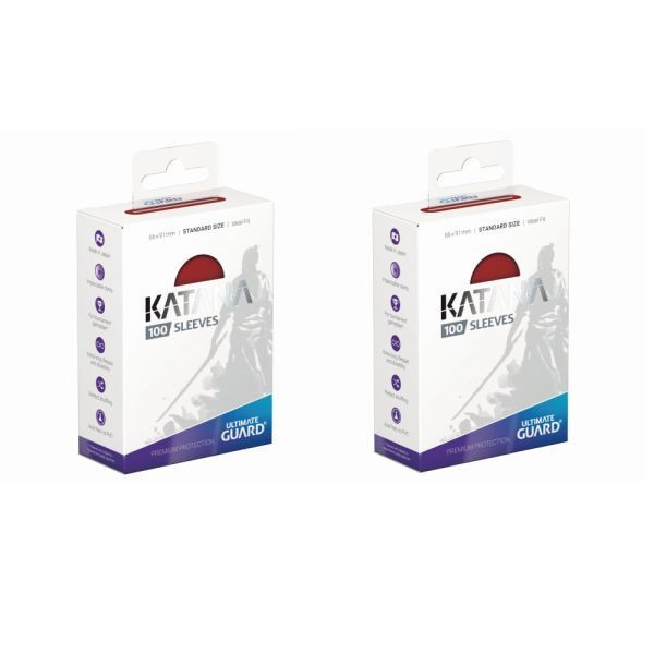 刀スリーブ カタナスリーブ katanaスリーブ スタンダードサイズ RED(赤) 新品2個セット「4260250073780
