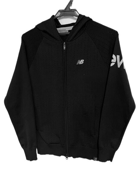 NEW BALANCE ニューバランス ニット ジップパーカー ラメ入りロゴ ゴルフウェア レディース 長袖