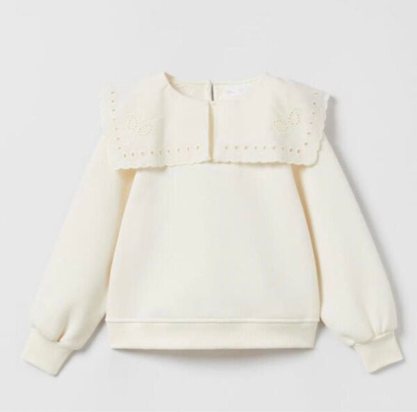 ZARA ザラ ブロンドレースカラー スウェットシャツ スウェット トレーナー 長袖 子供服