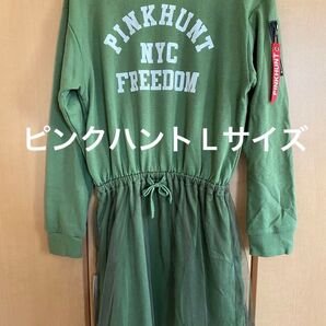 PINKHUNT NYC FREEDOM トレーナーワンピ 緑