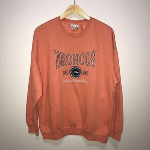 【126】古着 トレーナー スウェット オレンジ 長袖 Sサイズ