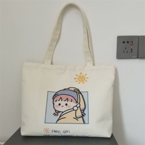 かわいい女の子イラストのトートバッグ 雑貨 プレゼント ギフト おしゃれ