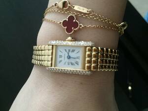 美品 Cartier カルティエ ladies 腕時計 タンクアメリカン tank quartzダイヤ 腕時計 K18YG イエローゴールド ３００万定価
