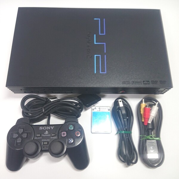 【メンテ済み】PS2 SCPH-50000 動作確認済み SONY ソニー プレイステーション2 ブラック 本体 PlayStation2 メモリーカード