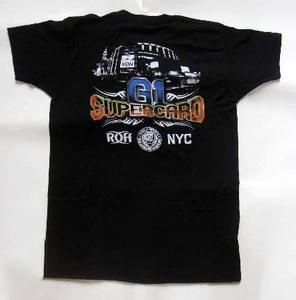 絶版品 新日本プロレス&ROH合同興行 記念Ｔシャツ① G1スーパーカード MSG ニューヨーク マジソン・スクエア・ガーデン大会 Ｌサイズ