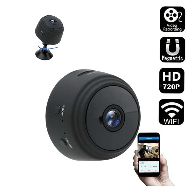 Wi-Fi ワイヤレス ホームセキュリティーミニカメラ 見守り用に 防犯監視用 ペット 赤ちゃん 防犯見守り
