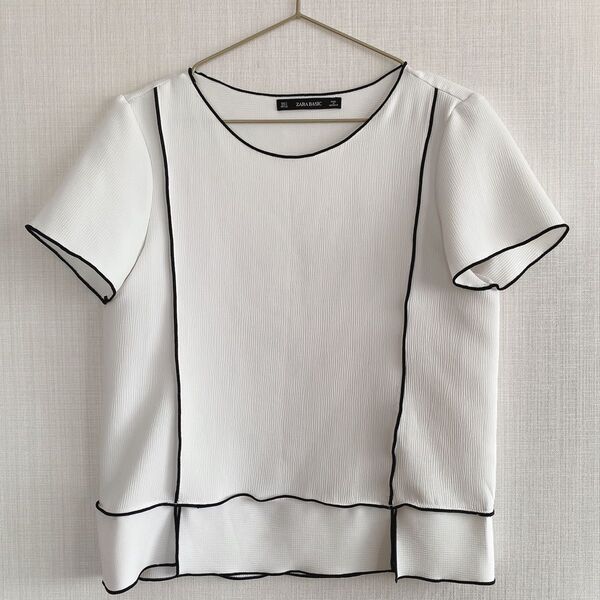 ZARA BASIC 半袖シャツ Sサイズ(M相当) Tシャツ 半袖Tシャツ カットソー