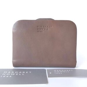 【新品】マーガレットハウエルアイデア ライジア 口金式折り財布 モカ 薄型 がま口 希少 ブラウン系 折財布