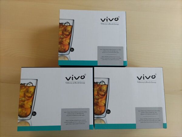 vivo ダブルウォールグラス 350ml 6個セット