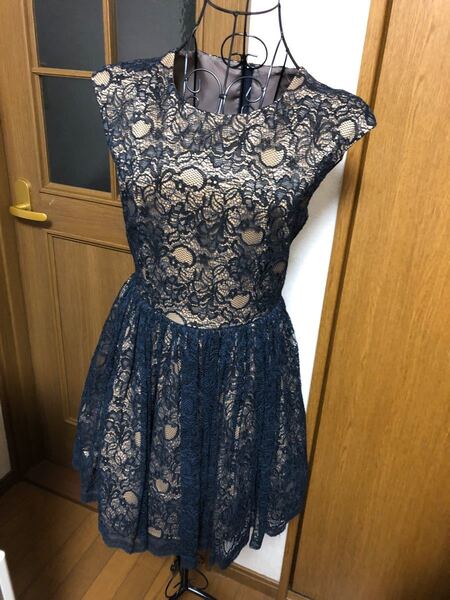 Lois CRAYON レースドレスワンピース ネイビー ロイスクレヨン