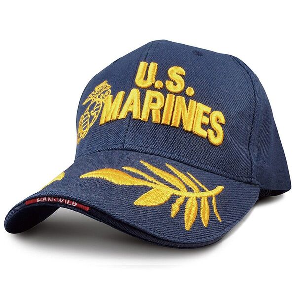 U.S.MARINES USMC アメリカ海兵隊 ミリタリーキャップ アポロキャップ 3D刺繍 ネイビーカラー 帽子