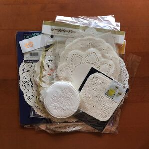 ヴィンテージ ハンドメイドの材料 レースペーパー 未使用 中古 混在 まとめて