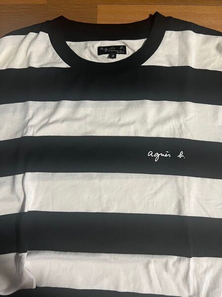 agnes b オム ボーダーカットソー