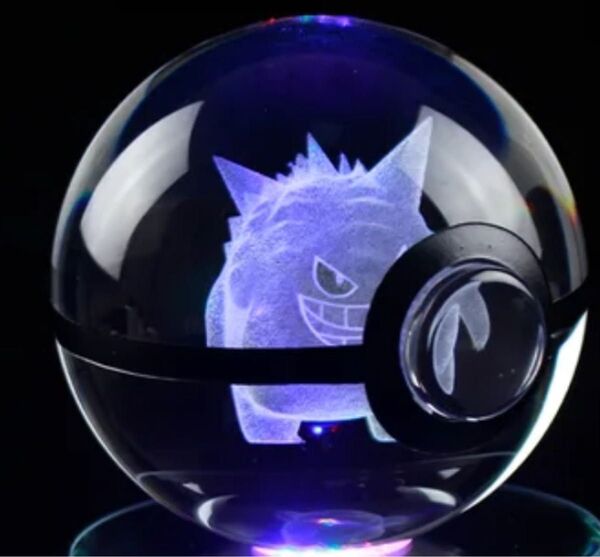 ポケモン ゲンガー ガラスボール LED台座付き