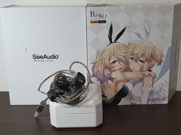 Seeaudio Rinko黒 4.4mmケーブル 箱破損、イヤーピース無し