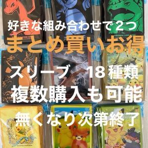 【無くなり次第終了】ポケカ スリーブ 18種類 どれかお2つ ポケモン カード