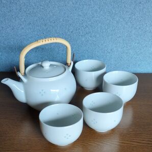 ホタルぼり 茶器セット 急須+茶器4ケ 有田焼菊峰