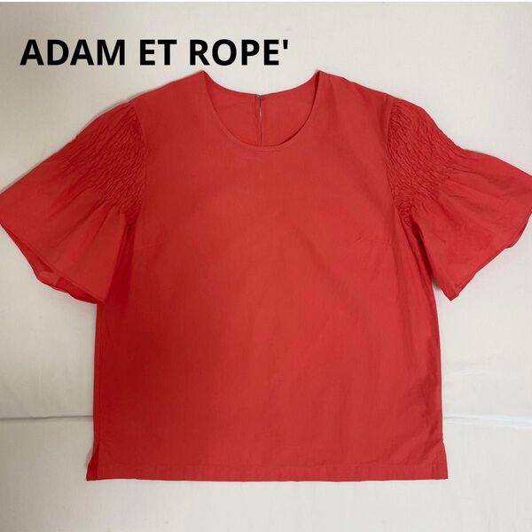 アダムエロペ ADAM ET ROPE シャーリングスリーブブラウス 半袖