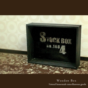 Art hand Auction [Free Shipping] Antique style, masculine English letter box, wooden box, black, Handmade items, furniture, Chair, shelf, Bookshelf, Shelf