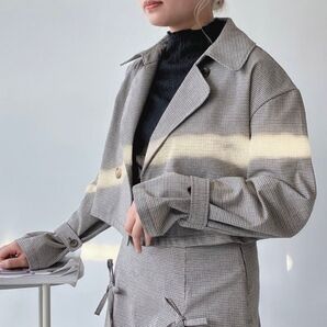 AS KNOW AS plus ダブルボタン テーラードショートジャケット