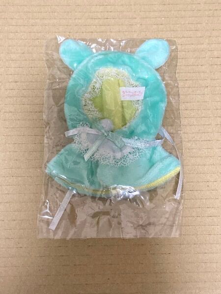 うさぎさんのケープ べいびー みんとぐりーん ぬいぐるみ ぬい服10cm ポンチョ