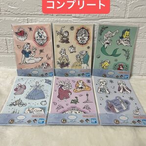 【未開封】一番くじ ディズニープリンセス Face to Face 向き合う心 G賞 ステッカー 6種 コンプリート
