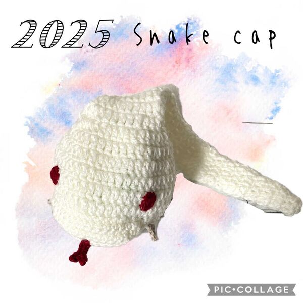 2025年 巳年 白ヘビのなりきりお帽子 コスプレ ニューボーンフォト 年賀状