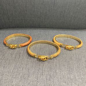 GRETA皮革バングル3本セット