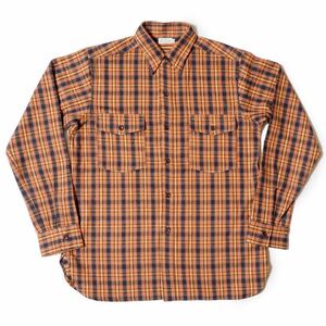 10%OFF SALE！！ WAREHOUSE サーモン/ノンウォッシュ36 Lot.3022 ''FLANNEL SHIRTS WITH CHINSTRAP NON WASH”ウエアハウス ネルシャツ