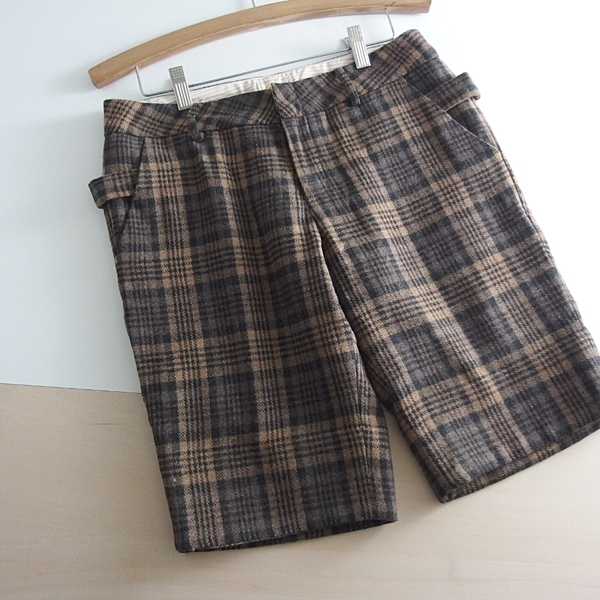 秋冬 送料無料 *Ungrid* アングリッド ウール混チェックハーフパンツ S ♪