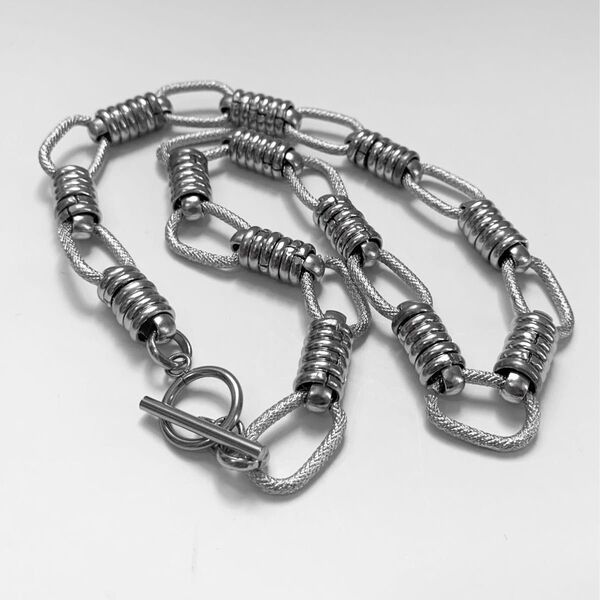 マンテル鎖デザインネックレス チェーン シルバー 13mm