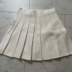 Shan Pin プリーツミニスカート ホワイト