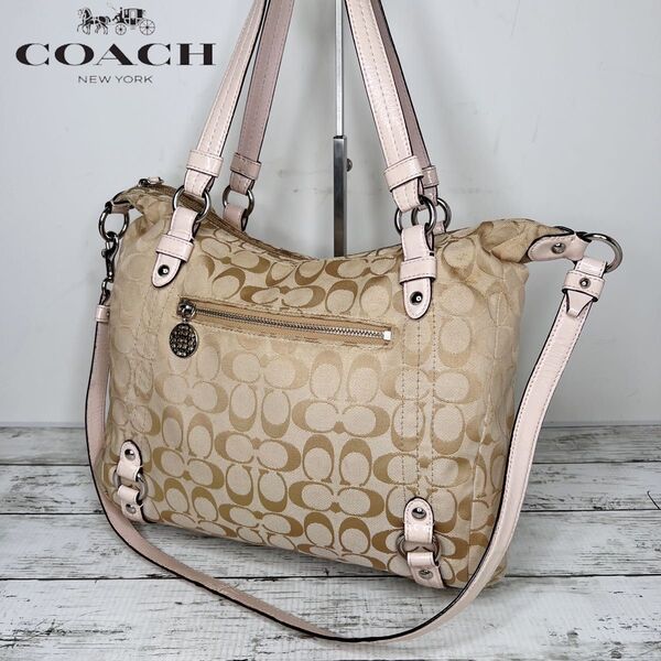 COACH コーチ 2WAY レザー ハンドバッグ ショルダーバッグ J27