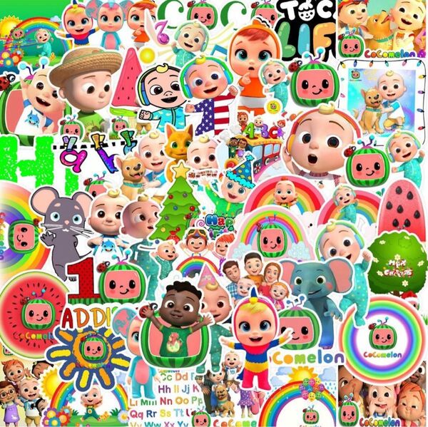 ココメロン、JOJO 50枚セット 防水強粘着 ステッカー シール キャラクター シール 防水ステッカー ステッカー 子供 幼児