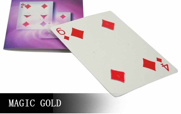 送料無料! ムービングポイントプロ トリックカード 4→6 新品 激安 マジック 手品 gold
