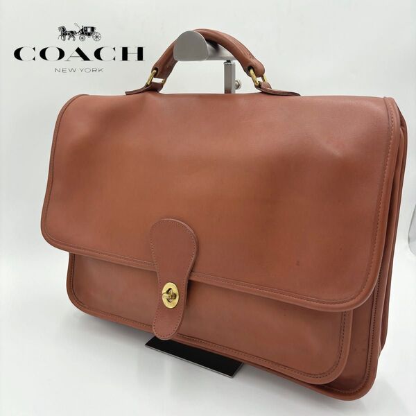 COACH オールドコーチ レザー ブリーフケース ビジネスバッグ 5180 ブラウン