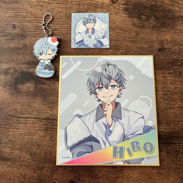 カラフルピーチ カラピチ ヒロセット HIRO ミニ色紙 ラバーチェーンキーホルダー ステッカー