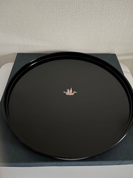 国指定伝統的工芸品 高岡漆器 昌吾堂 株式会社 丸産 尺丸盆 「鶴」