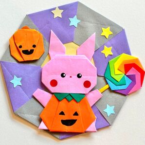 ハロウィンリース 仮装うさぎちゃん 壁面
