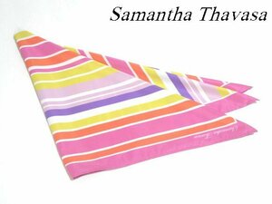 &#9884; サマンサタバサ Samantha Thavasa スカーフ【ピンクボーダー】新品、未使用