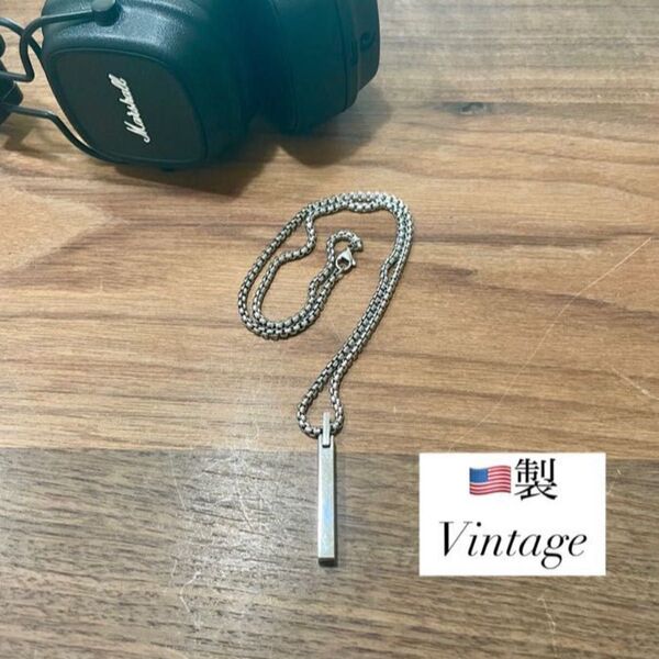 【値下げ可】ビンテージ ステンレス製シルバーネックレス