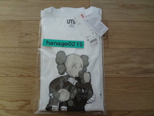 送料無料 2019　Mサイズ　ユニクロ カウズ コラボ プリント Tシャツ UT 新品 メンズ uniqlo kaws ホワイト M　2