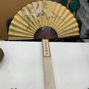 N1450[ antique ] large fan China width 91 centimeter 