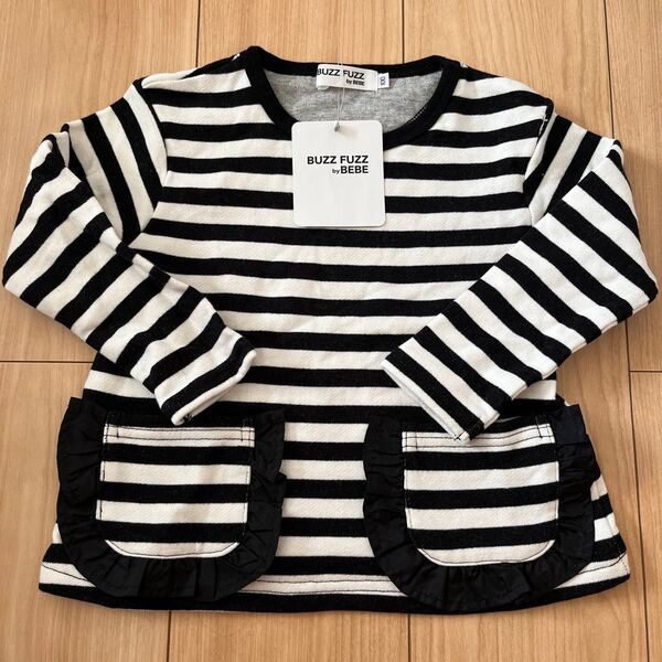 BUZZ FUZZ by BEBE ボーダー長袖Tシャツ100㎝