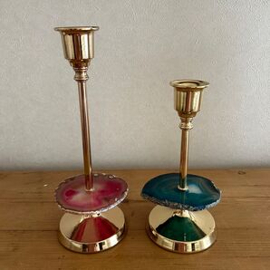 ★新品未使用★ ザラホーム キャンドルホルダー キャンドルスタンド 2本セット