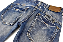 J6928★DRIVE JEANS ドライブジーンズ D539X★ダメージ＆ヴィンテージウォッシュ加工デニム ベルボトム フレアージーンズ 24 _画像8