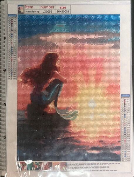 アリエル ダイアモンドビーズアート(完成品)